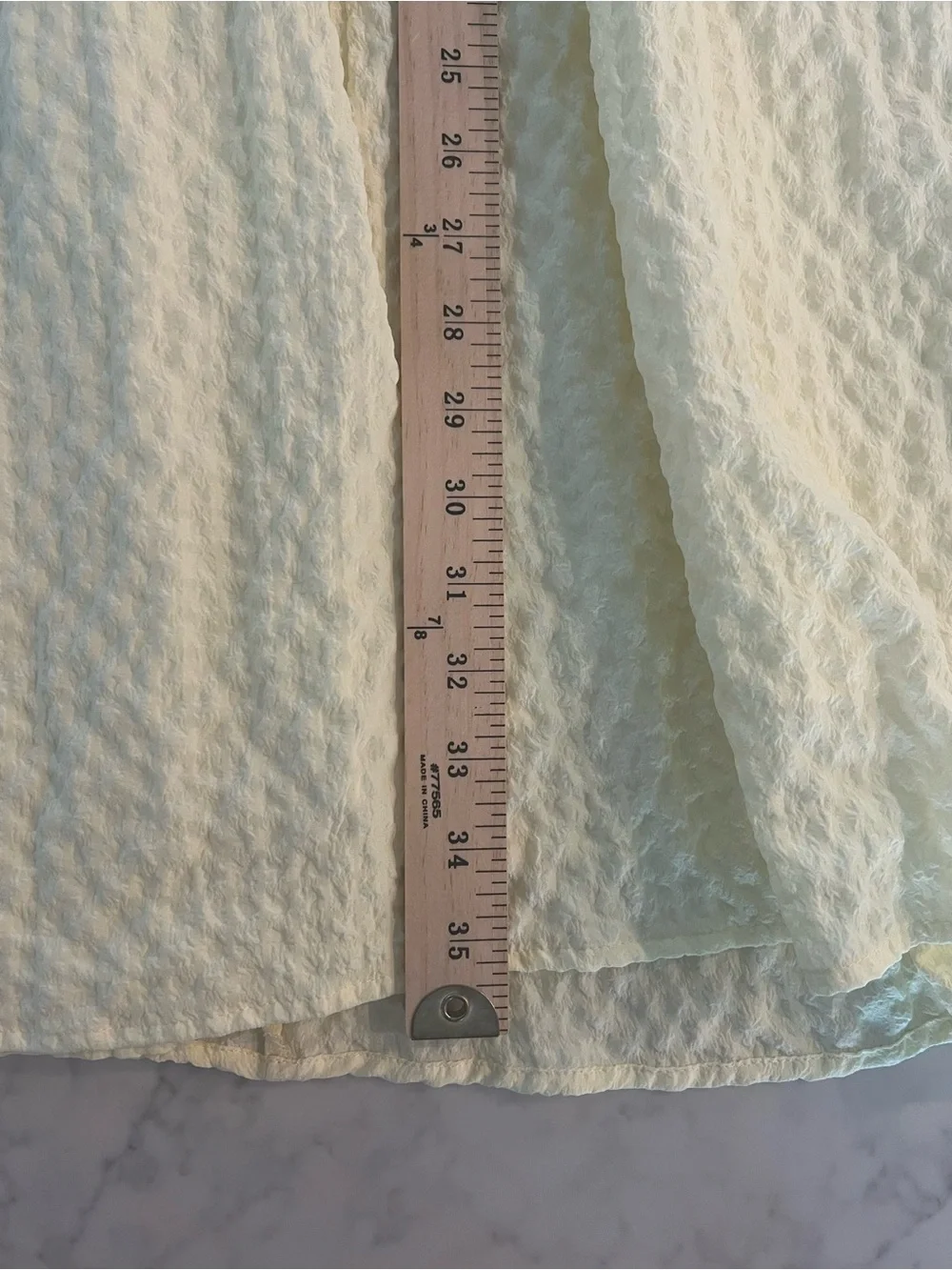 Abercrombie & Fitch Textured Fit to Flatter Maxi Skirt Yellow XS - Picture 7 of 10
